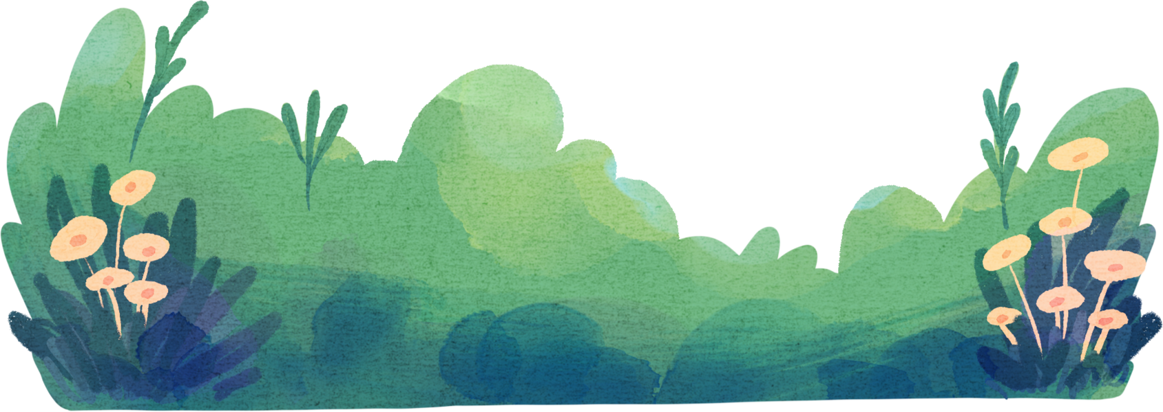 Grass Watercolor Illustration